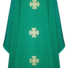 Casulla verde tres cruces