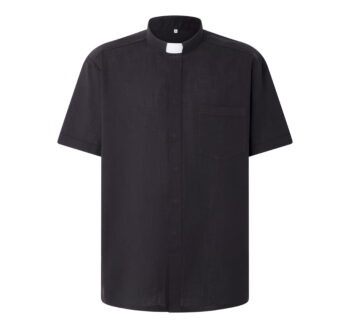 Camisa de lino con alzacuellos