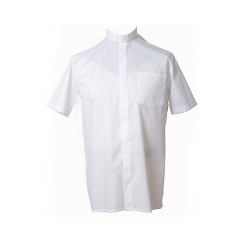 camisa de sacerdote manga corta