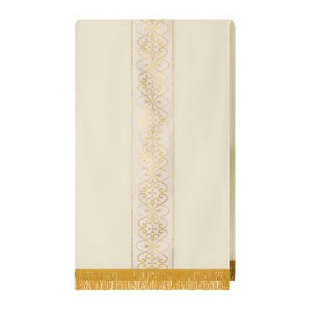 Cubre ambón blanco patrón dorado
