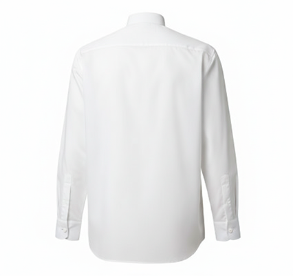 Camisa manga larga cuello romano blanca - Imagen 2