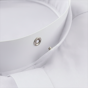 Camisa manga larga cuello romano blanca - Imagen 4