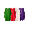 Kit de casullas 4 colores con Cruz bordada