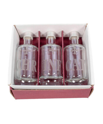 Juego de Crismeras en Botella de Cristal 12 cm