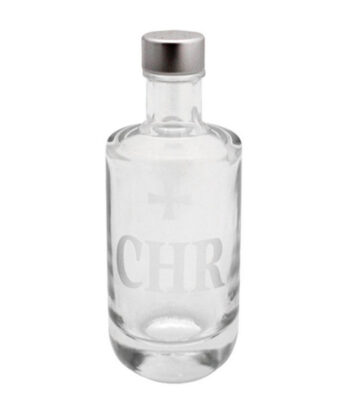 Crismera de Cristal con Detalles Grabados